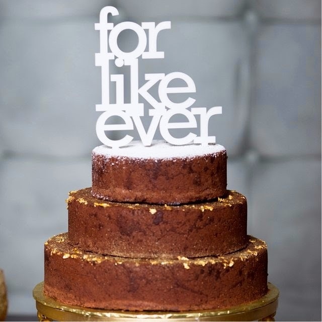 DESIGN FETISH: For Like Ever Wedding Topper #cake #decoration #typography