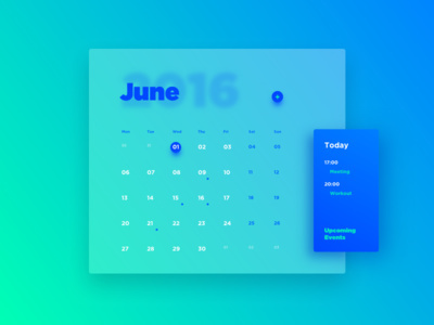 #calendar #card #design #events #flat #light #note #reminder #transparency #ui #ux #widget