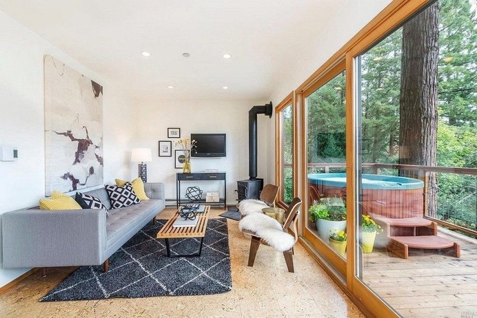 Russian River Cabin with Mid-Century Modern Design 2