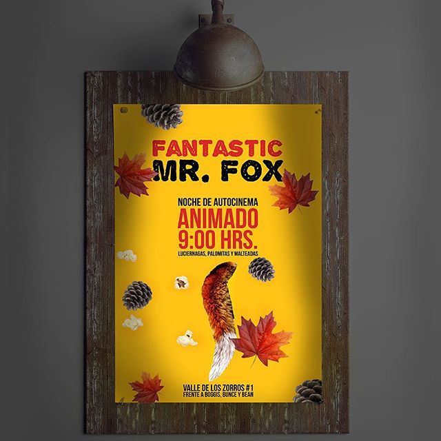Fantastic poster for Fantastic Mr. Fox 🦊🍂🍁