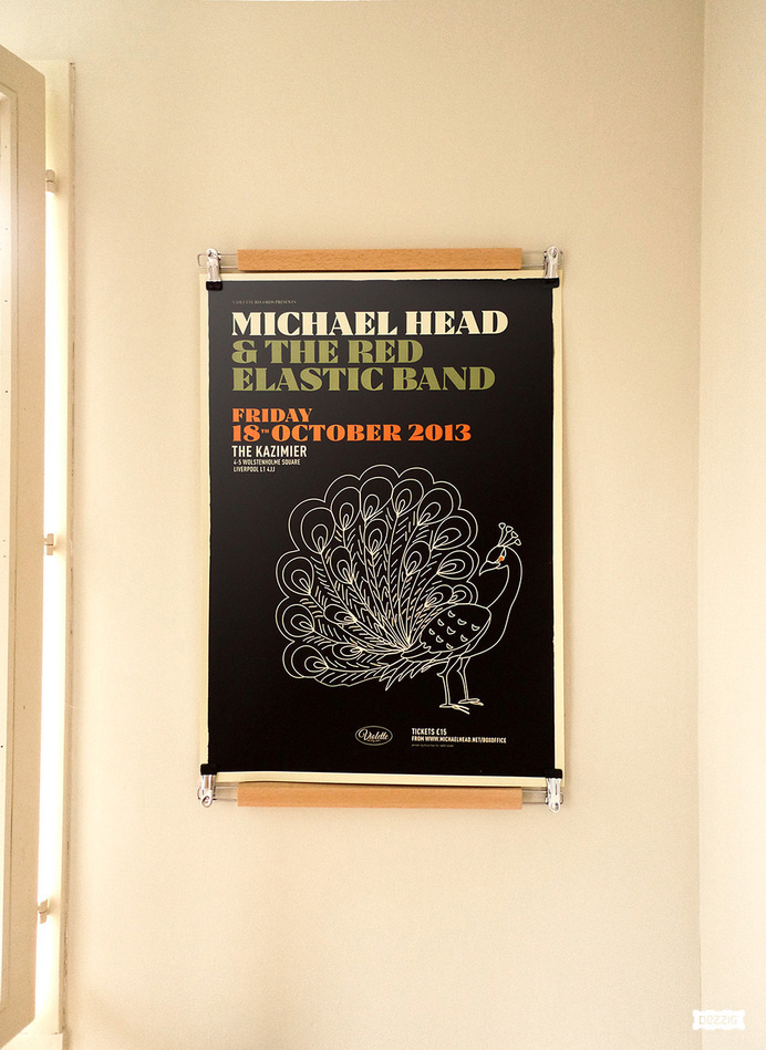 Affiche Michael Head - designed by Pascal Blua, printed by Dezzig #screenprint #poster #printmaking