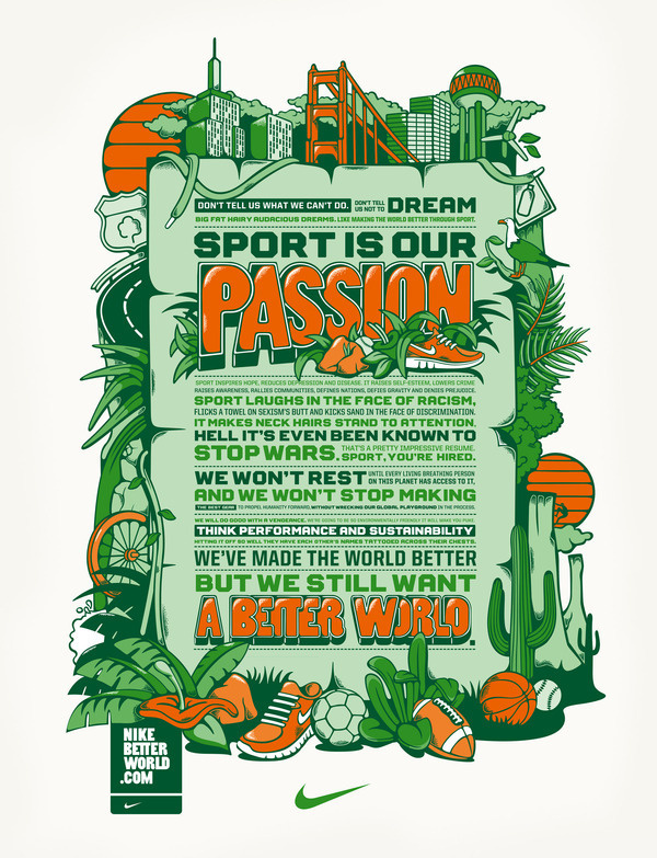 Journey for a Better World - Nike on the Behance Network #nike #illustration #typography