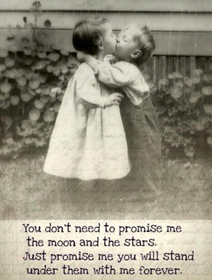 You don't need to promise me the moon and the stars. Just promise me you will stand under them with me forever - #love #quotes