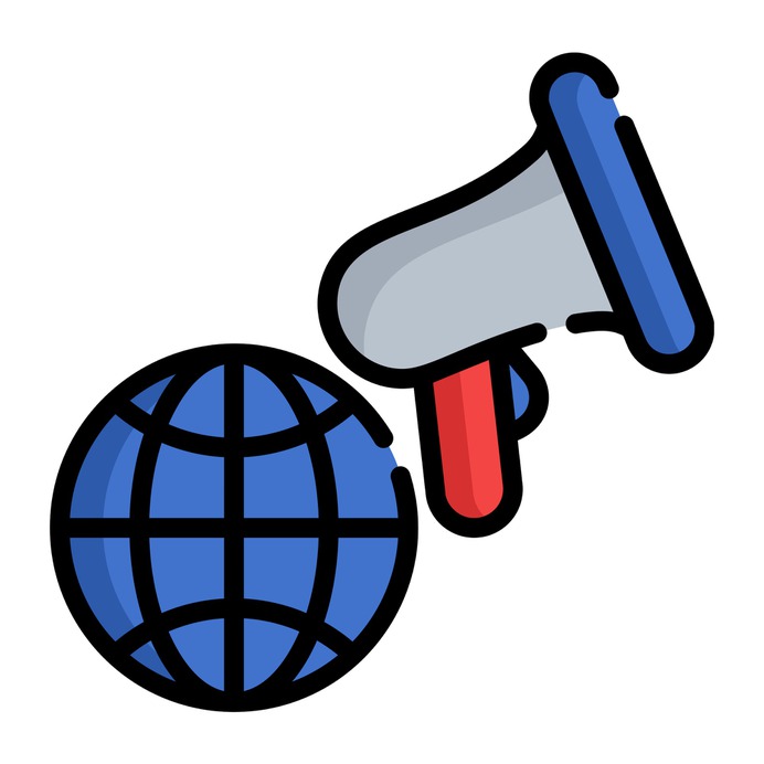 See more icon inspiration related to announce, promotion, announcer, announcement, globe grid, shout, bullhorn, loudspeaker, electronics, megaphone, communications, marketing and earth on Flaticon.