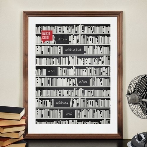 CJWHO ™ (A room without books is like a body without a...) #design #books #illustration #art #typography