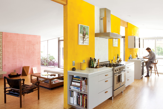 yellow kitchen