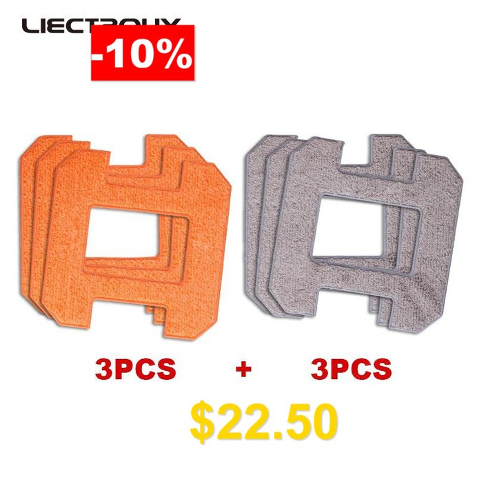 X6 #LIECTROUX #Fiber #Mopping #Cloths #for #Window #Cleaning #Robot