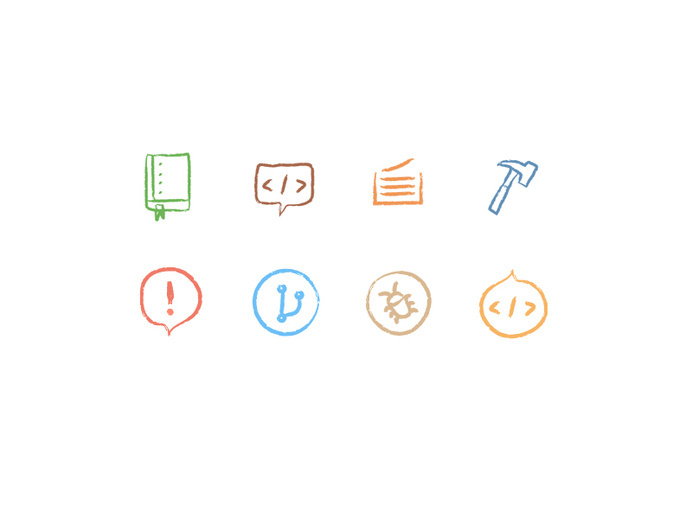 Chalk board icons #sketchy #board #icons #chalk #chalkboard #drawn #hand