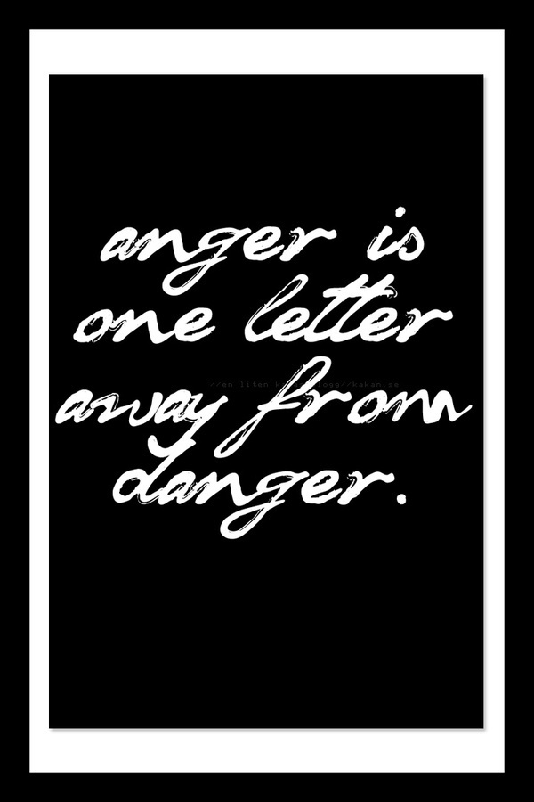 Anger/Danger #inspiration #quotes #typography