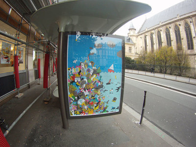 Brandalism, Paris, artwork by B+