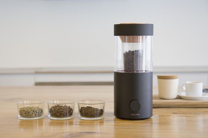 Kelvin: Home Coffee Roaster - IPPINKA Kelvin is your best bet to ensuring freshness in every cup. The roast cycle carries out the job in less than 10 minutes. Therefore, you can brush yourself and come back to the rich aroma of freshly roasted coffee.