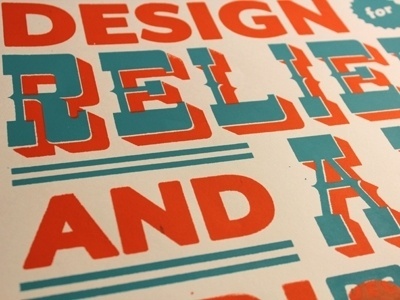 Dribbble - Design for Relief and Aid: Screen Print by Zack Davenport #type #print #screen