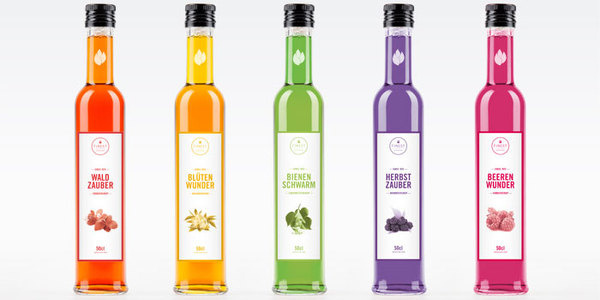 A rainbow of designs. #bottle