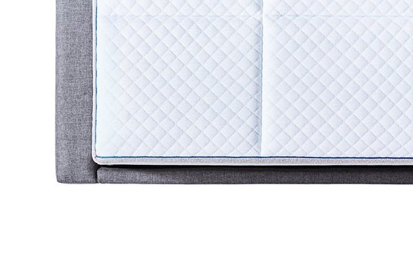 nectar Queen size grey bed frame corner view