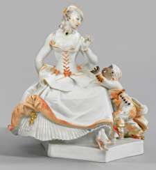 Lady with moor boy #Sets #Teasets #Porcelainsets #Antiqueplates #Plates #Wallplates #Figures #Porcelainfigurines #porcelain