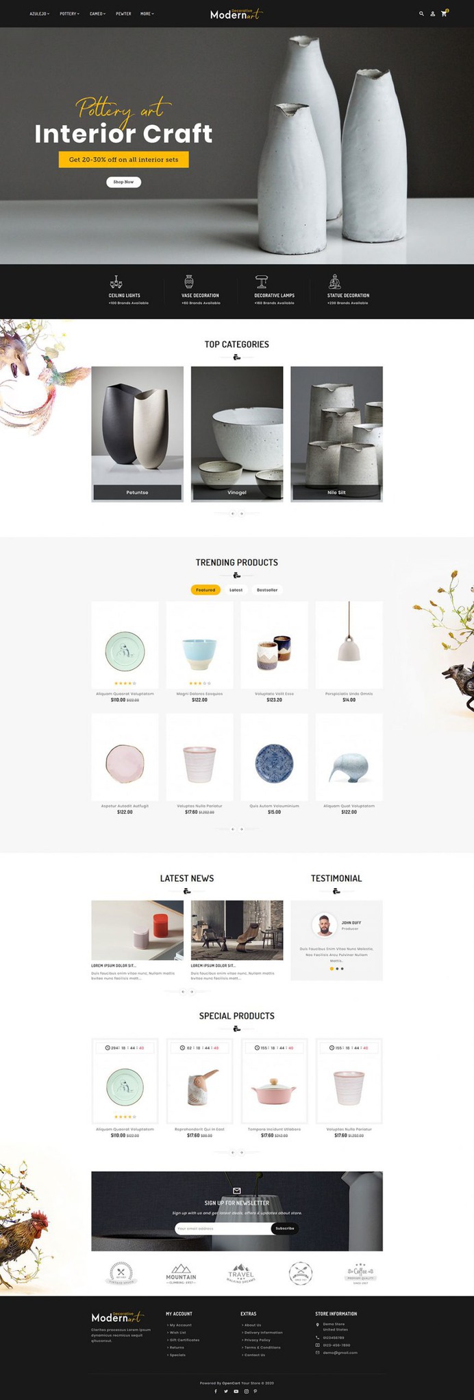 Modern Art - OpenCart Multi-Purpose Responsive Theme | TemplateTrip