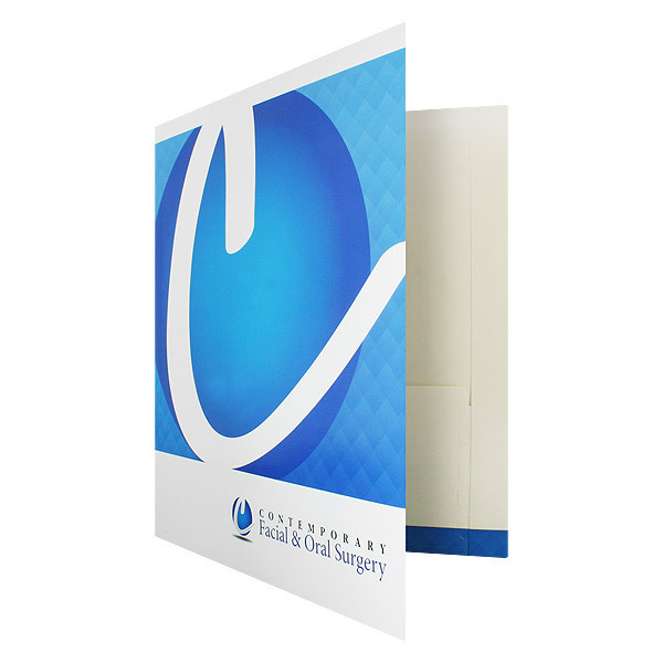 Designer Pocket Folders for Contemporary Surgery (Front Open View) #design #pocket #medical #blue #folder