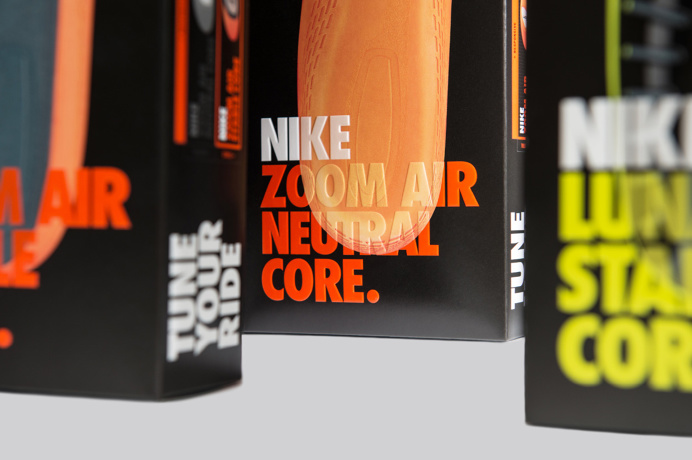 #neon #nike #packaging #print #emboss #shoes