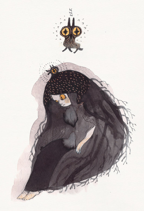 Tumblr #illustration #owl #girl