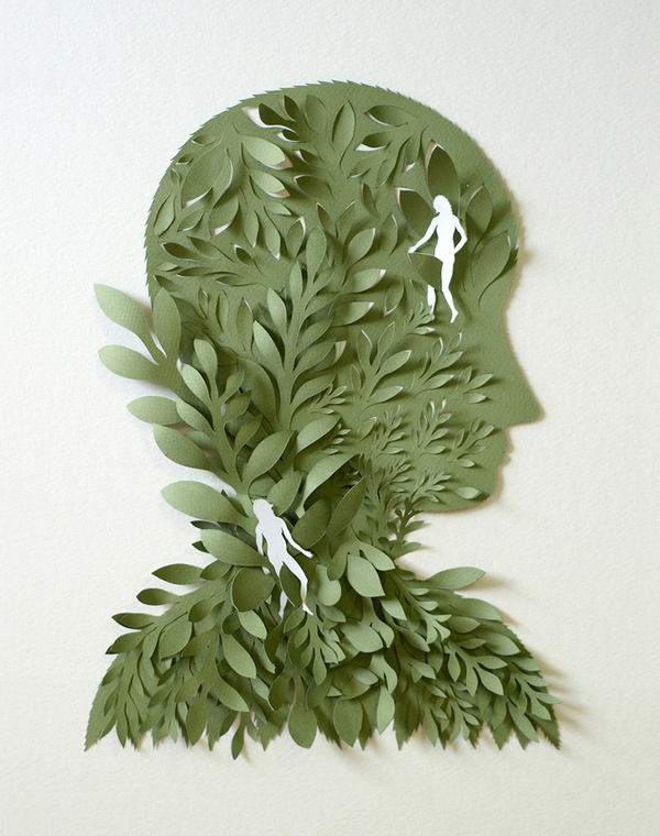Cut Paper Sculptures and Illustrations by Elsa Mora
