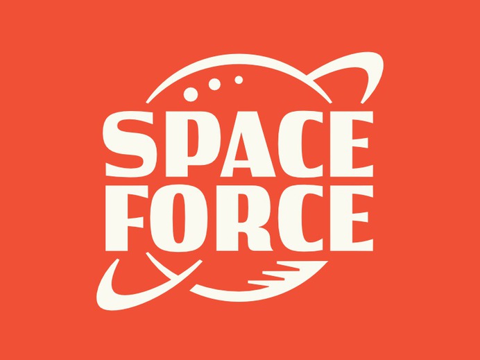 Space Force patch logo science planet lettering scifi force space
