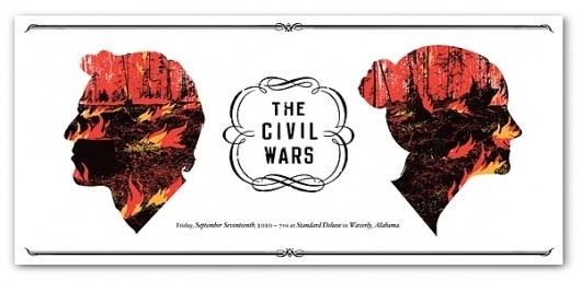 Selected GigPosters, 2004-present on the Behance Network #civil #wars #poster #the