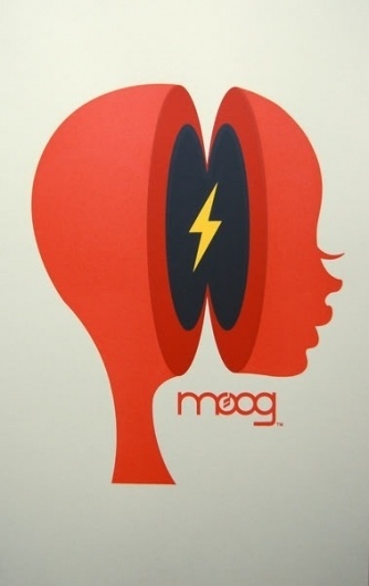 OMG Posters! » Archive » Us & Them's Moogfest Print #illustr #illustration #bolt #silhouette #moog