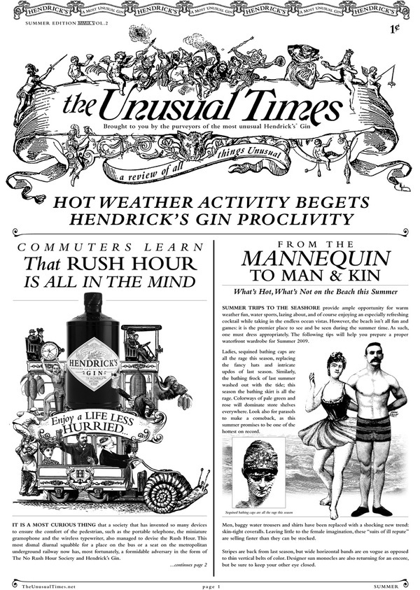 The Unusual Times Print Edition #field #guide #print #gin #hendricks