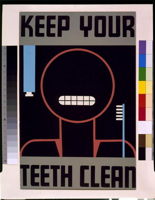 Keep your teeth clean #wpa #retro #vintage #poster
