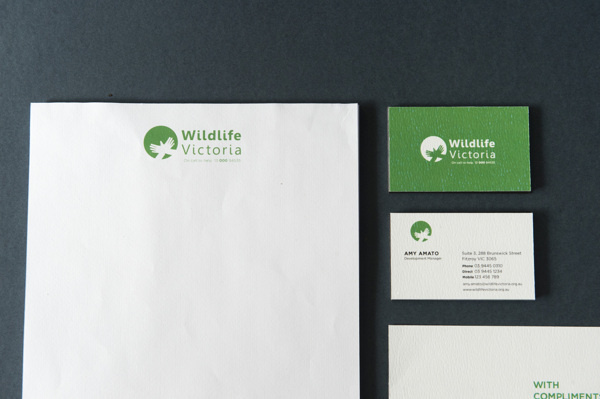 Wildlife Victoria #business #branding #wildlife #paper #stationery #logo #letterhead #cards
