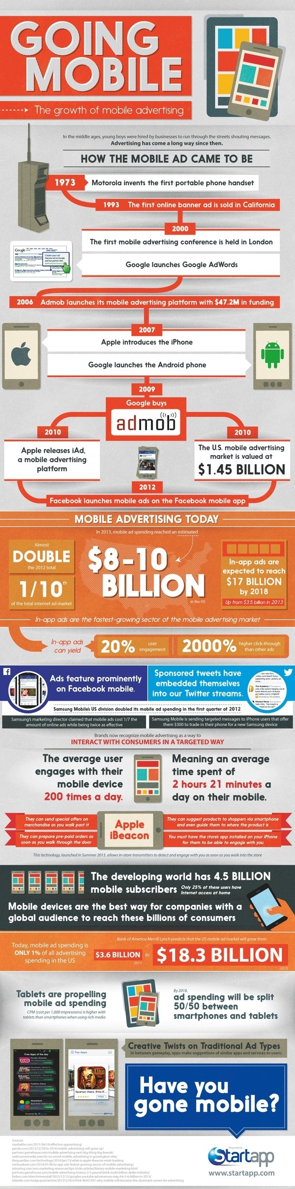 The Growth of Mobile Advertising #infographic