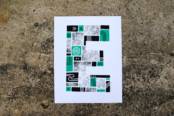 Letter E #print #screen #illustration #letter #type #typography