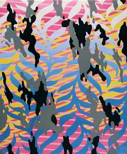 Dan Bina, Boogaloo #abstract #funky #acrylic #24 #bina #2012 #color #dan #painting #x #20 #boogaloo