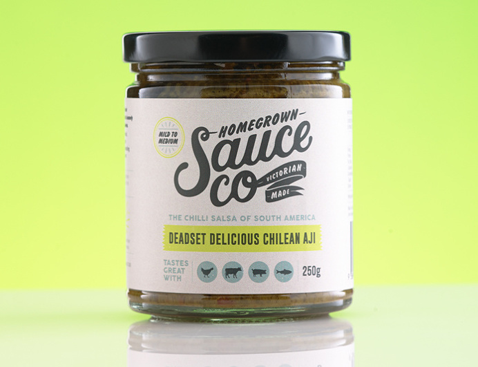 Homegrown Sauce co. Branding and Packaging Design // Logo and packaging designed by Studio Marché for Melbourne producers of South America