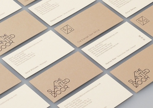 The Slanted Door — Manual #identity #business card #manual #identity design #manual creative
