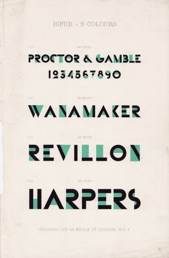 Someblog (or other): Adolphe Mouron Cassandre - Bifur promotional brochure #bifur #cassandre #typeface #am
