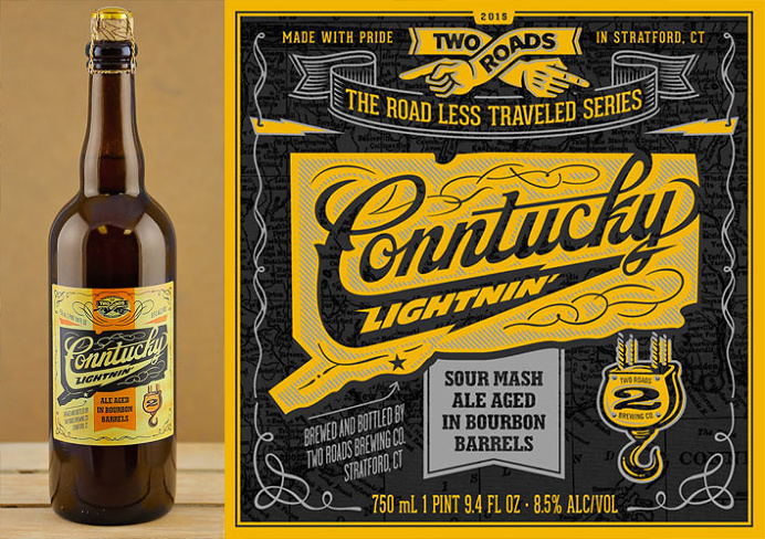 two roads, beer, bottle, box, packaging