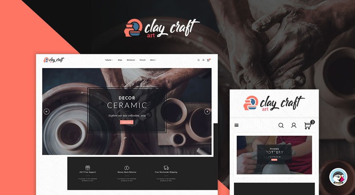 #Clay #Craft - #Art & #Decoration - #Prestashop #Responsive #Theme | #TemplateTrip #eCommerce #Website #Design #Template