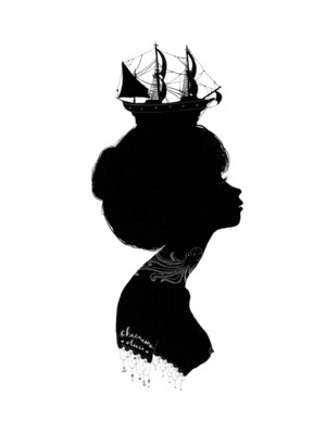 Boat Hat - Society6 #white #girl #black #tattoo #sea #silhouette #boat