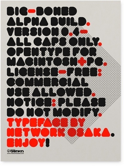 Network Osaka > Portfolio > Big Boned #rounded #type #bold #poster