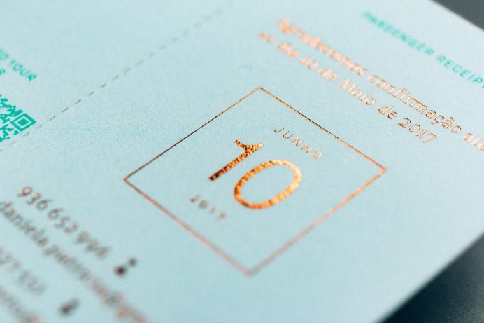 Gen Design Studio: travel wedding invitation