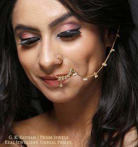 Nose Ring - gold diamond polki kundan meena jadau jewellery