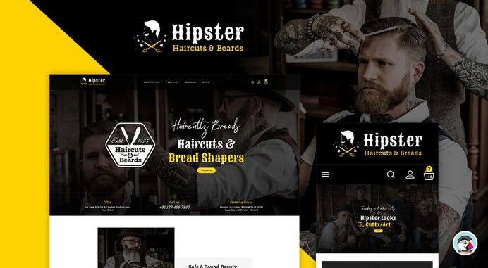 #Hipster - #Mens #Haircuts & #Beard - #Prestashop #Responsive #Theme #eCommerce #Website #Design #Template