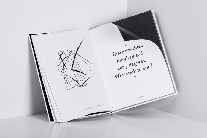 Zaha Hadid Monograph #branding #logo #identity #motherdesign #julestardy #architecture #book #blindemboss #print #spread #layout