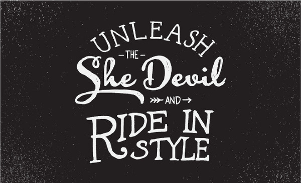 Handsome Cycles / Unleash the She Devil and Ride in Style by Marina Groh #lettering #bicycle #bike #custom #minneapolis #type #hand #typography