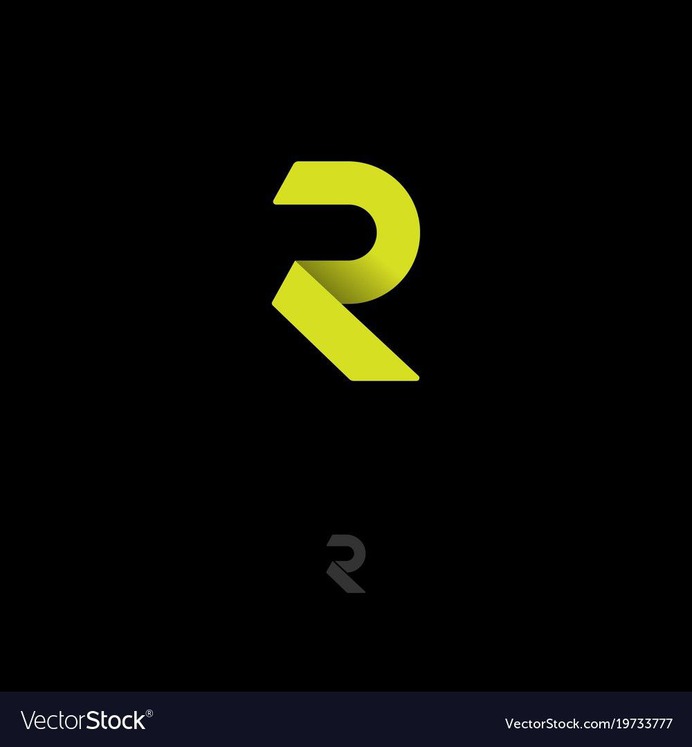 R origami logo monogram 