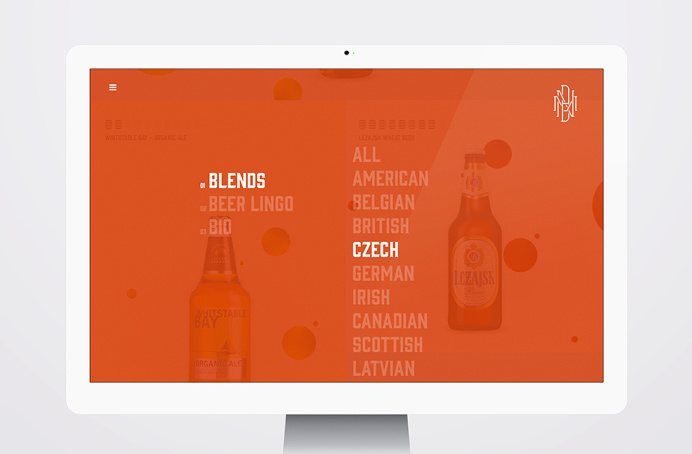 beer, website, design, ux, ui, circles