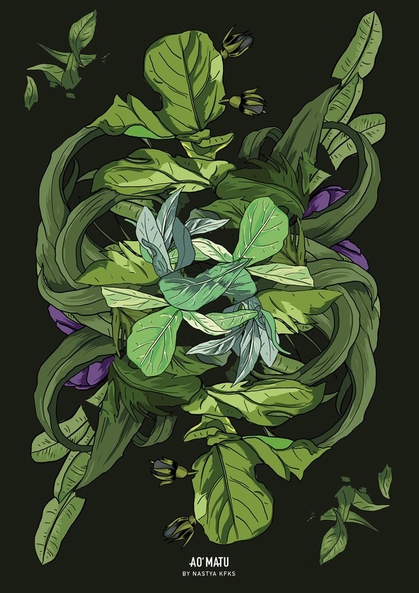 Dark edition print. Wall decor. With #flora, #tropical design by Nastya KFKS. KFKS STORE. #print #poster #design #illustration #patterns
