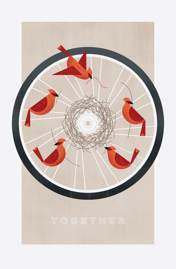 Public Bikes Poster #birds #frank #bike #poster #chimera