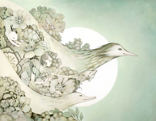 Amy Sol #poster #birds #girl